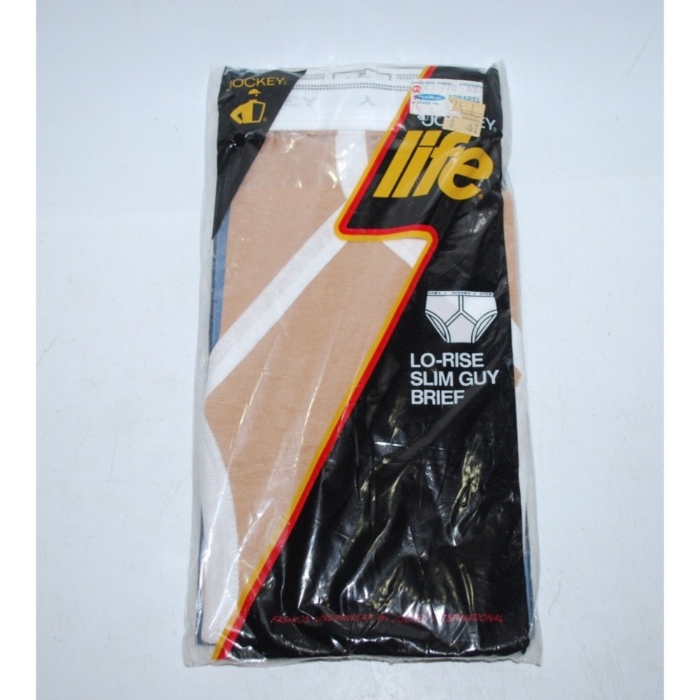 VTG Jockey Life Low Rise Brief 34 Slim Guy Tan Cotton NOS New Underwear